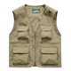 thumbnail image 2 of V Cuello Tanque, Chaqueta de Trabajo sin Mangas Sólida con Cremallera Y Bolsillos Múltiples, Abrigo de Lana de Moda para Hombres, 2 of 3