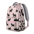thumbnail image 2 of Elegant Dog Bone and Paw Prints Lightweight School Bag Compact Travel Backpack Cute Small Backpack for School Pet Fans, 2 of 6
