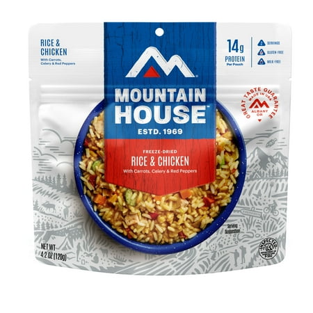 Mountain House Rice & Chicken, Gluten-Free, Freeze-Dried Food, 2 Servings