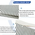thumbnail image 5 of Decorative Throw Pillow Covers Set of 2 Black Pillow Covers 20x20 inch Throw Pillow Cases Linen Square Pillow Case,Farmhouse Outdoor Modern Striped Pillow Covers for Couch Sofa Living Room, 5 of 6