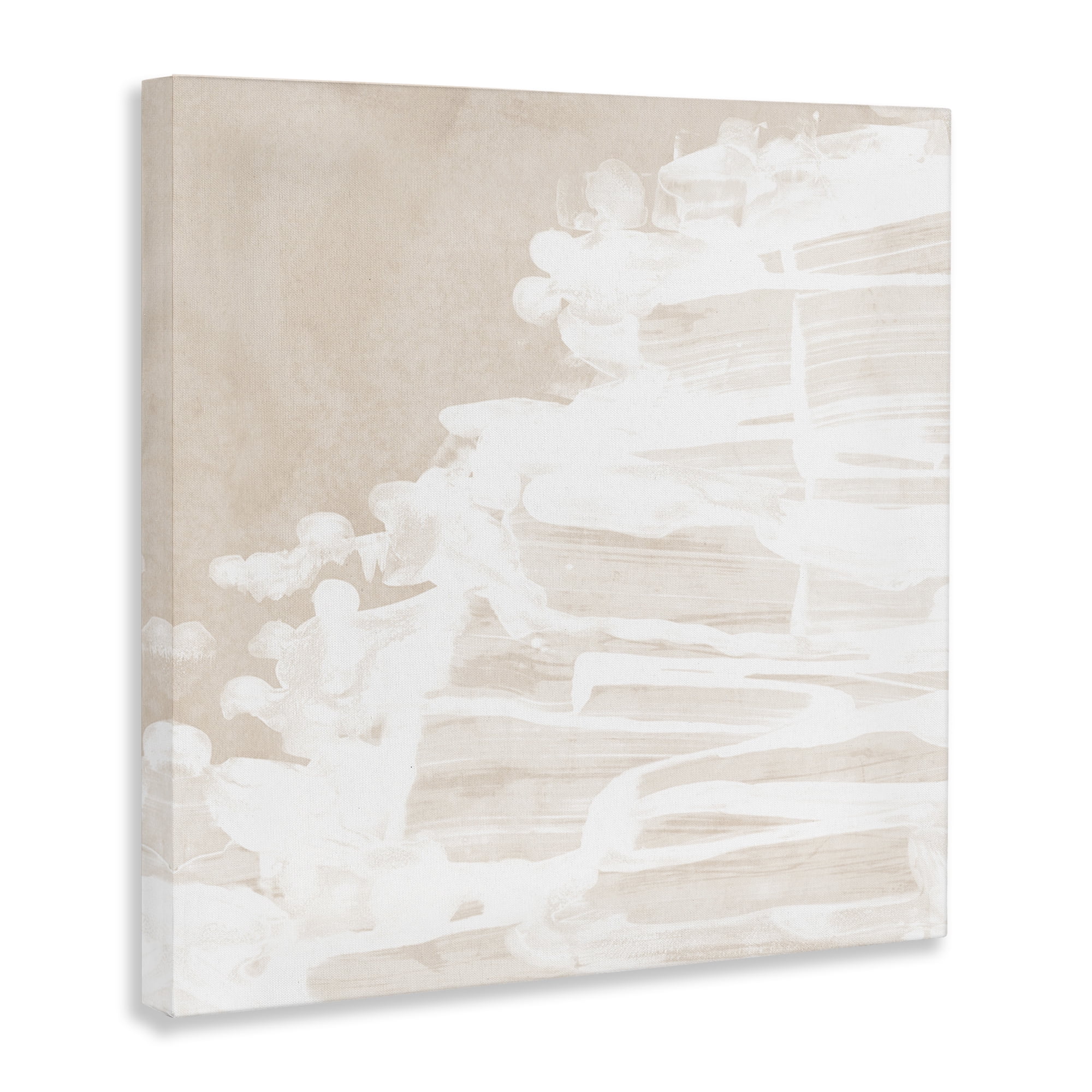 Stupell Industries Abstract Beach Splash Abstract Painting Gallery Wrapped Canvas Art Print Wall Art, 17 x 17