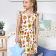 thumbnail image 4 of Balery Gnomes Autumn Harvest Camisón de princesa para niñas, pijama de algodón con mangas abullonadas, suave y bonito.-XX-Large, 4 of 6