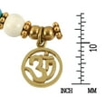 thumbnail image 3 of Mystical Aum or Om Blue Turquoise and Brass Beads Jingle Bell Bracelet, 3 of 5