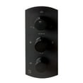thumbnail image 3 of ALFI Brand Black Matte 3-Way Water Diverter Trim Thermostatic Valve Shower Mixer Round Knobs, 3 of 8