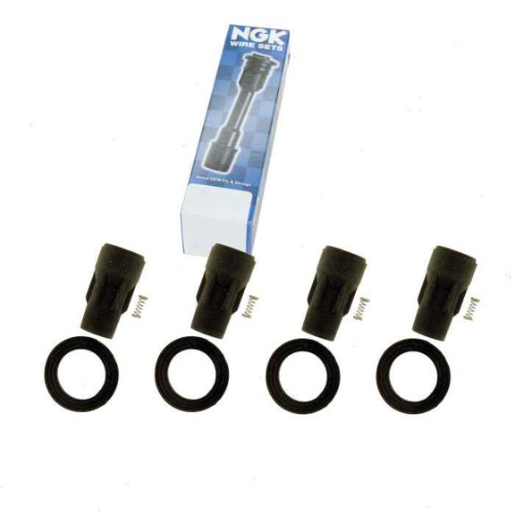 4 pc NGK Ignition Coil Boots compatible with Chrysler 200 2.4L L4 2011-2014