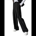 thumbnail image 2 of Pantalones de Trabajo para Mujer, de Pierna , de Vestir, de Cintura Alta, Informales, para Oficina y Negocios Negro S, 2 of 7