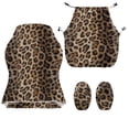 thumbnail image 4 of Whosucclay Brown Leopard Print Gaming Chair Covers, Stretchable Computer Chair Slipcovers Cover Stretchable Elastic Machine Washable of Computer Game Office Chairs Cover, 4 of 8