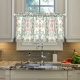 thumbnail image 2 of Wobogo Rose Red Boho Pattern Kitchen Curtains 2 Piece Set Farmhouse Country Style Light Filtering Small Window Drapes Suitable for Bathroom Laundry Room and RV 27x24in, 2 of 9