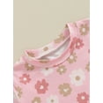 thumbnail image 6 of FEORJGP Kids Little Girls Summer 2PCS Outfits 6M 12M 18M 2T 3T 4T Toddler Baby Short Sleeve T-Shirts O Neck Shirts Floral Print Tops Elastic Waist Shot Fashion Casual Comfy Clothes for Daily, 6 of 9