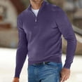 thumbnail image 2 of Men's Quarter Zip Sweater Casual Neck Pullover Ribbed Knit Sweater, 2 of 7