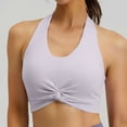 thumbnail image 5 of Stamzod Halter Crop Tank Tops for Women - Open Back Padded Longline Sports Bras Crisscross Yoga Workout Shirts Pink XXL, 5 of 8