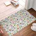 thumbnail image 5 of Xecao Rabbit And Butterfly print Flannel Mat: Non-slip, 16x24in. Ideal for kitchen, bedroom, bath & living room., 5 of 9