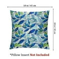 thumbnail image 4 of Birds Throw Pillow Cushion Cover, Romantic Perched Spotted Sparrows Wet in Wet Watercolor Technique, Decorative Square Accent Pillow Case,  Green Pale Green and Teal, 4 of 7