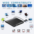 thumbnail image 4 of Unidad de DVD externa USB 3.0 Tipo-C Grabadora de CD Unidad de CD +/-RW portátil Reproductor de DVD para grabadora de regrabación ROM Compatible con computadora portátil PC de escritorio Windows MacBo, 4 of 5