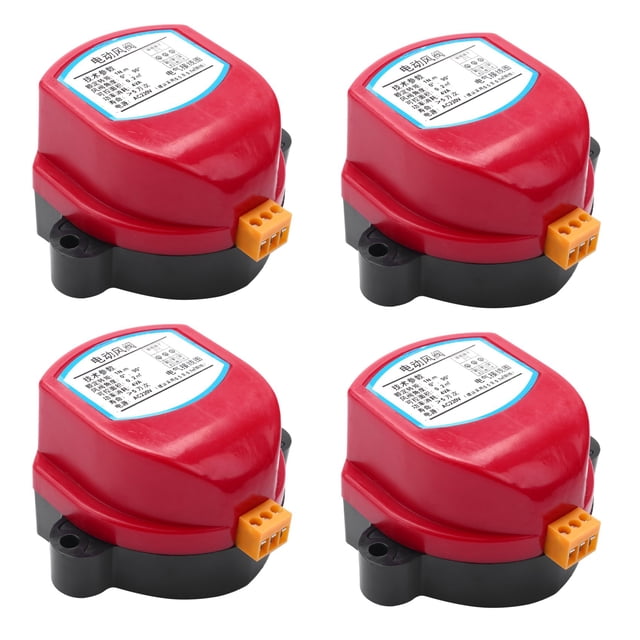 4X Actuador de 220 V para VáLvula de Compuerta de Aire Conducto de Aire Eléctrico Compuerta Motorizada VáLvula de Viento Conductor 1NM para Tubo de Ventilación