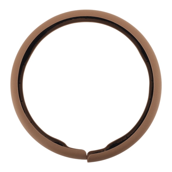 PU Artificial Leather Steering Wheel Cover ABS Car Steering Wheel Protector Brown 1 Pc