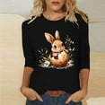 thumbnail image 2 of Idoravan Easter Fashion Women's Casual Printed Long Sleeve Round Neck Hoodless Sweatshirt Tops, 2 of 5