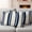 Navy Khaki, variant on Navy Blue Outdoor Waterproof Pillow Covers, Modern White Geometric Vertical Stripes Decorative Square Throw Pillowcase Sofa Cushion Sham for Patio/Couch/Chair, 24"x24" 2 Pack