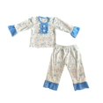 thumbnail image 4 of Pijamas de manga larga para niños y niñas, últimos diseños navideños, tela de seda de leche, 4 of 4