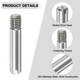 thumbnail image 2 of Uxcell 10-Pack M3 x 16mm Slotted Cylindrical Pin Dowel, 304 Stainless Steel for Metal Devices [Silver Tone], 2 of 6