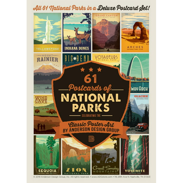 National Parks 62 Postcard Set (Other) - Walmart.com