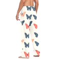thumbnail image 3 of FORMRS Mens Pajama Pants with Pockets Sleepwear Lounge Bottoms Sizes S-2XL, Orange Butterflies, 3 of 7