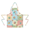 thumbnail image 2 of Pioneer Flower Floral Print Pattern Apron for Women and Men, Cotton Linen Waterproof with Pockets, Adjustable, 33x27 Inch for Kitchen, Gardening, BBQ, Salon, 2 of 6