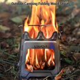 thumbnail image 2 of Outdoor Mini Fire Pits Foldable Stainless Steel Bonfire Stove Hinge Wood Burning Stove for Camping Hiking, 2 of 5