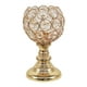 thumbnail image 1 of Candelabro de cristal con soporte para velas votivas 8.5x14.5cm Dorado, 1 of 6