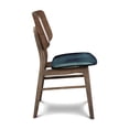 thumbnail image 4 of New Classic Furniture Oscar Wood Dining Chair in Walnut/Teal (Set of 2), 4 of 6