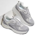 thumbnail image 4 of LUCKY STEP Chunky Fashion Mesh Sneakers Casual Running Walking Shoes,Grey,Womens, 4 of 6