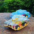 thumbnail image 4 of CNKOO Tank Inertia Toy Cool Light Transparent Gear Rotation  Walking Tank Interactive Toys Colorful Mini Tank Boy Cannon Toy Children Gift, 4 of 6