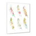 thumbnail image 2 of Designart 'Vibrant Boho Art Feather In Rustic Bright Colors' Bohemian & Eclectic Framed Art Print, 2 of 4