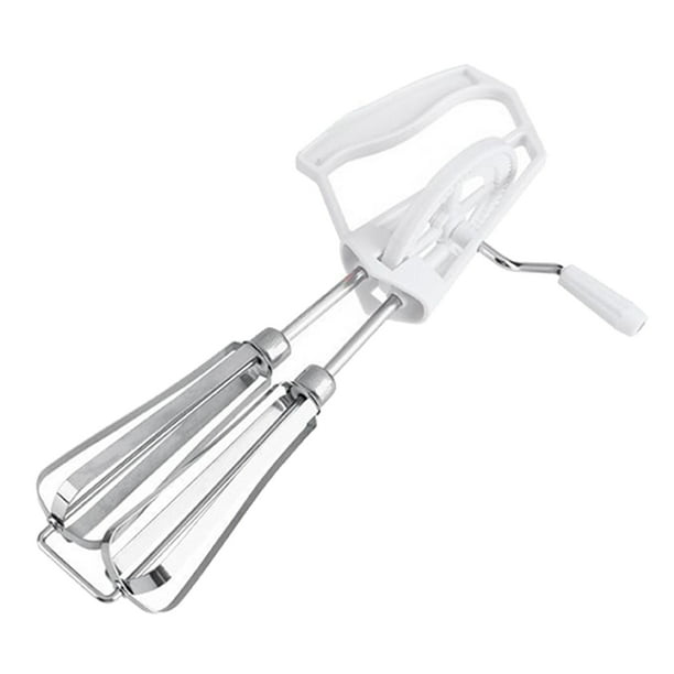 Hand Whisk Egg Beater Mixer with Stainless Crank Plastic Handle for