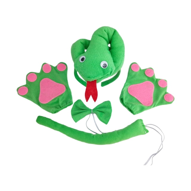 Green Snake Costume Set Cosplay Headband for Party Decor Performance Holiday