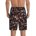 thumbnail image 2 of Balery Coffee Bean Men's Cotton Knit Pajama Shorts Waistband & Pockets,Short Pajama Pants-Large, 2 of 8