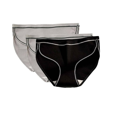 HCURIBAD Cotton Underwear for Women  Clearance! Women s Mixed Panty Set of 3 Mid Waist Stretchy Soft Cotton Solid Color Breathable Panties  Seamless Panties  Soft Underwear  Women s Panties Gray XL