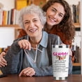 thumbnail image 5 of Best Grammy Gifts From Grandson Funny Travel Tumbler Gifts for Grammy From Granddaughter Christmas Birthday Presents From Grandchildren - 20oz White Grammy Water Cup With Straw and Lip, 5 of 6
