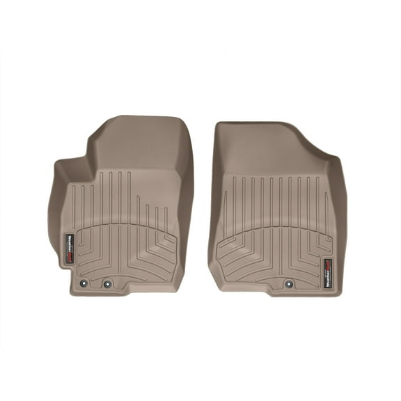 WeatherTech Custom Fit FloorLiners compatible with 2010-2013 Kia Forte - 1st Row (Driver & Passenger), Tan