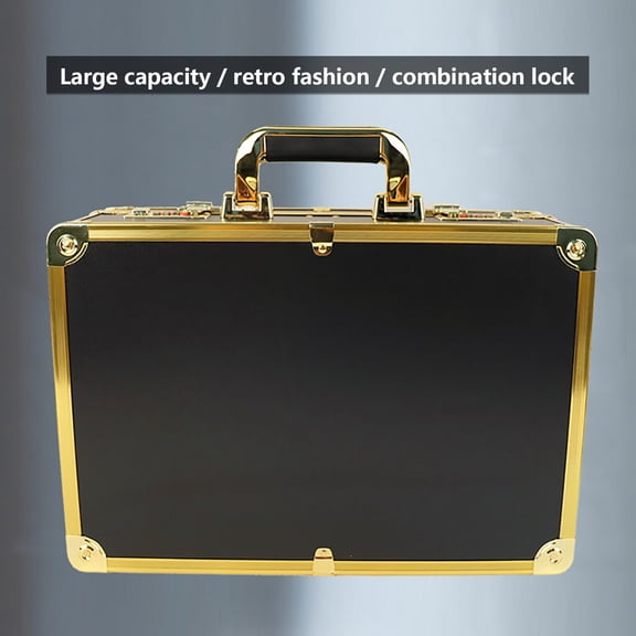 Professional Gold Barber Salon Tool Storage Travel Carry Case Organizer Box