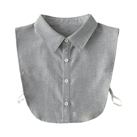 Denim Detachable Dickey Collar Half Shirts Blouse False Top for Women Girls Medium Dress Shirt Women Dressy Women Shirts Button up Shirts Girl Apparel Detachable Colla Colla Clip Half Shirts