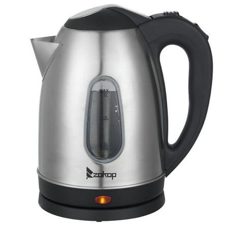 Resenkos1.5L Stainless Steel Electric Kettle With Water Window, Homes & Offices, Fast Heating & Durable Quality And Easy to Use, Black And Sliver