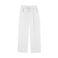 thumbnail image 4 of YIFUNIN Women's Casual Solid Color Loose Pants with Pockets, Fashion Comfort Trousers for Daily Outfits, Relaxed Fit Streetwear Style,White 3XL, 4 of 6