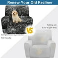 thumbnail image 3 of SCRAWLGOD Halloween 4-Piece Recliner Chair Covers Stretch Recliner Slipcovers with Pocket Soft Furniture Protector for Living Room, Stars Tie-Dye Spider Web Print Gray, 3 of 7