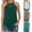 Green, variant on Gnshining Lace Tank Tops for Women Summer Sleeveless Peplum Camisole Solid Color Pleated Blouse Crew Neck Going Out Tops