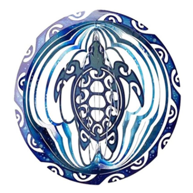 3D tortuga de mar giratoria viento-campana océano azul campana colgante de metal decoración doméstic Abanopi Tortuga marina