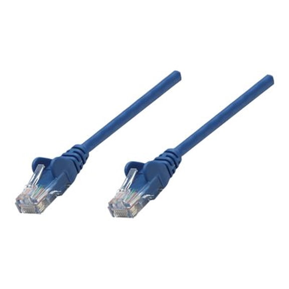 Intellinet Network Solutions Cat5e UTP Network Patch Cable, 3 ft (1.0 m), Blue - RJ45 Male / RJ45 Male