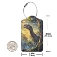 thumbnail image 4 of Honeii Sunshine Jungle Dinosaur Print Leather Luggage Tag for Suitcases,ID Tags,Bag Tags for Luggage,Functional Travel Tag-4 PCS, 4 of 5