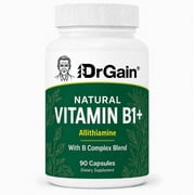 DrGain Natural Vitamin B1+ Supplement with Allithiamine & B Complex Blend, 90 Capsules