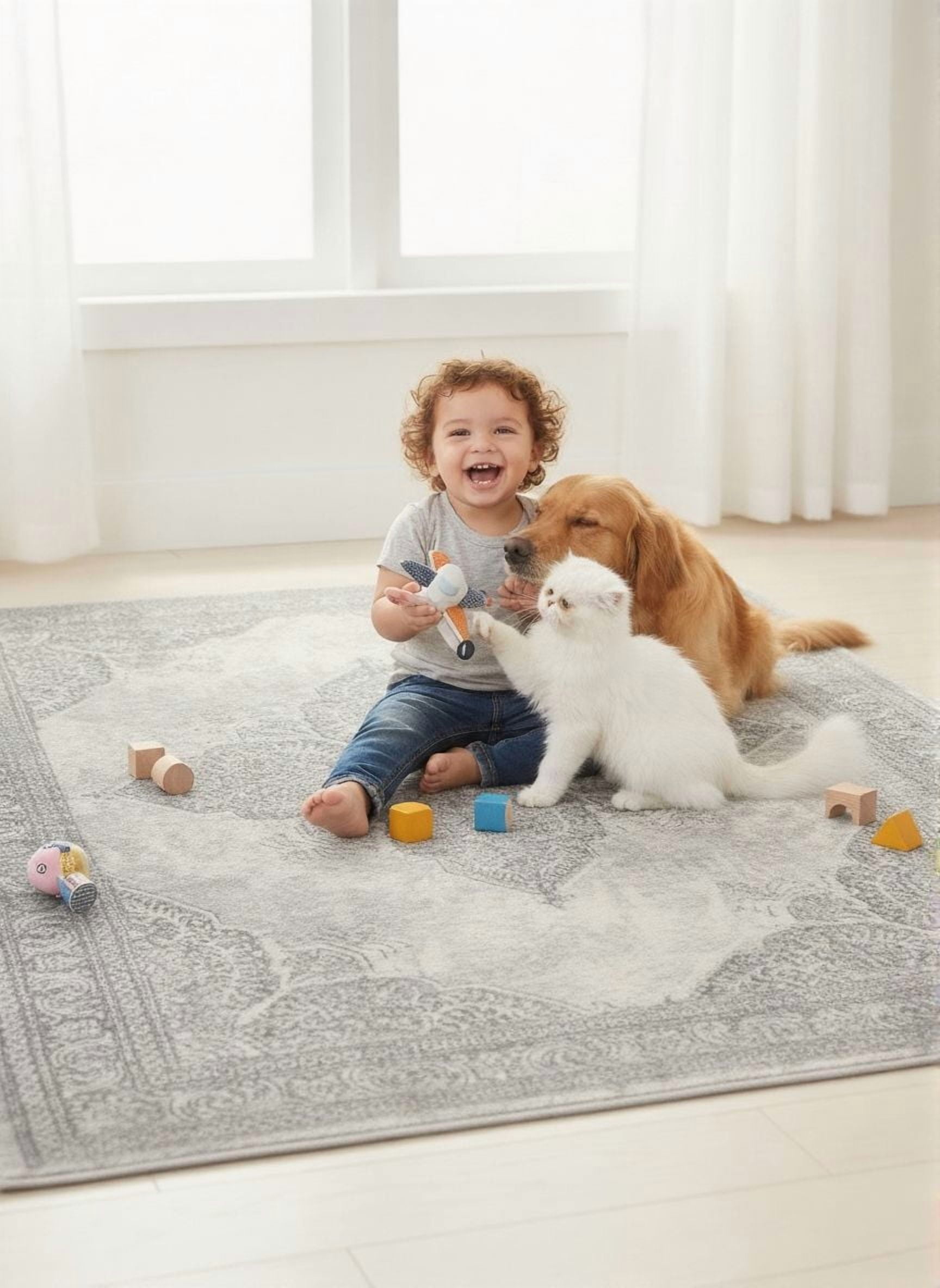 Rug Branch Havana 2' x 19' (Exact Size: 2'3" 19') Moroccan Indoor Runner Rug, Grey Beige, South-Western - Entryway, Hallway, Bathroom, and Kitchen